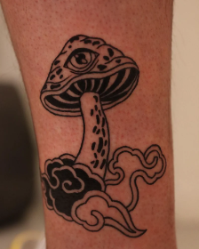 Cyclops Mushroom with One Eye (obviously) by Jimminy. Darkwork, Surrealism.